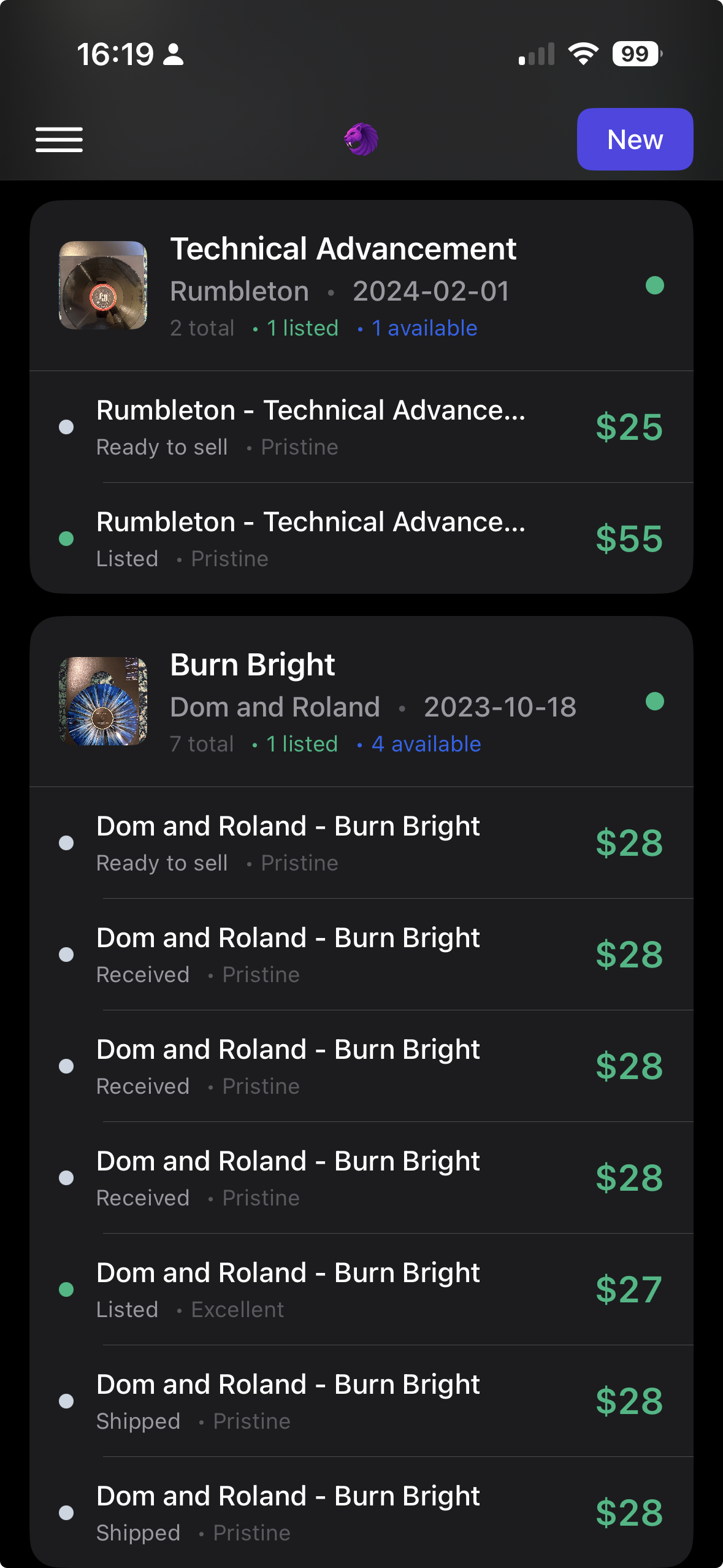 Instica product list view